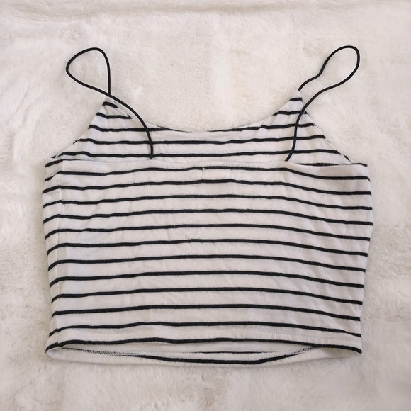 Garage Stripped Cropped Tank Top - Picture 7 of 8